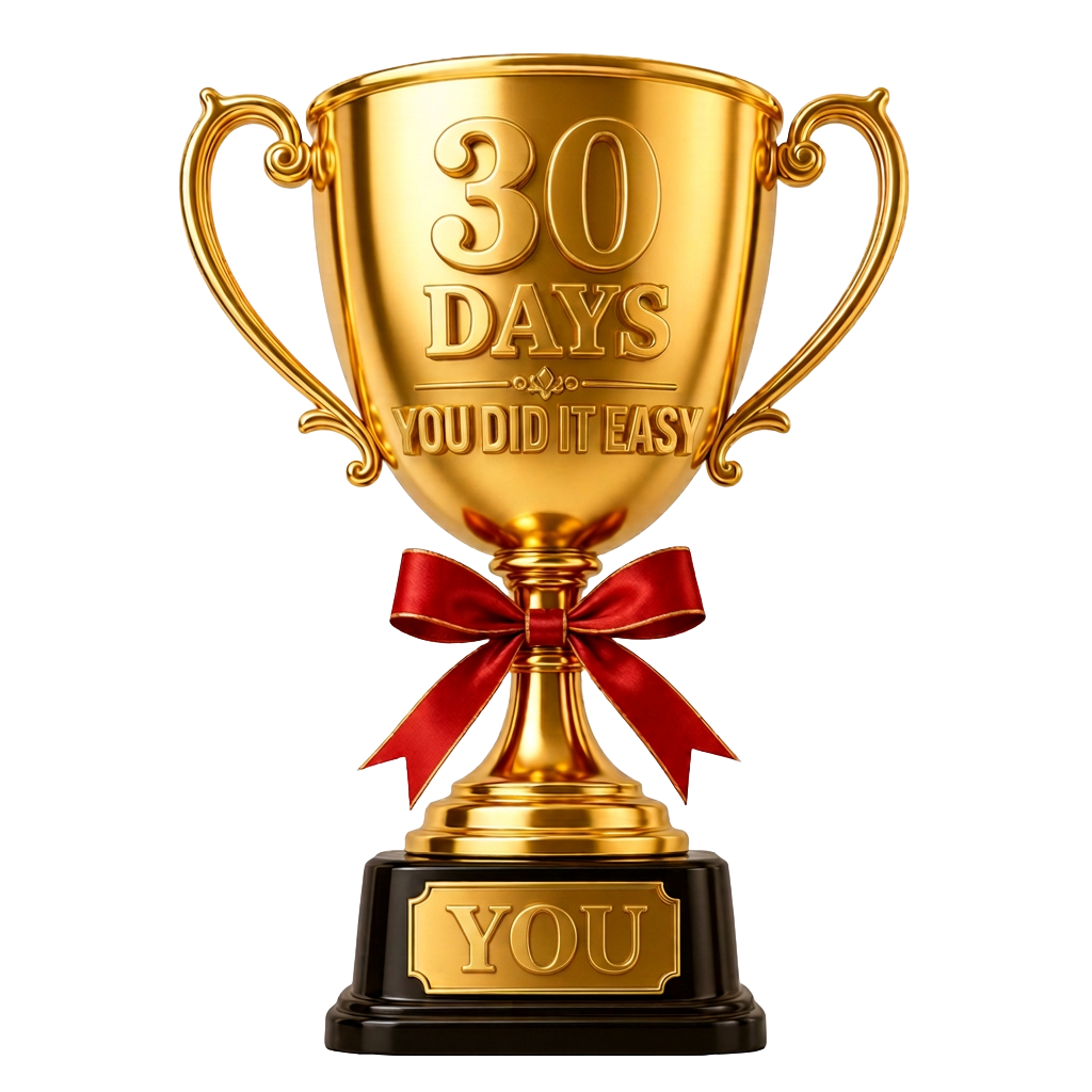 Gold 30 day You Did It Easy trophy